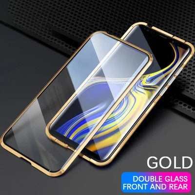 🥰High-definition magnetisk herdet glass dobbeltsidig telefondeksel for Samsung