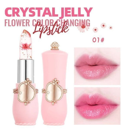 🔥Reduser leppelinjer✨kjøp 1 få 1 gratis - Crystal Jelly Flower Color Changing Lipstick- KJØP MER SPAR MER