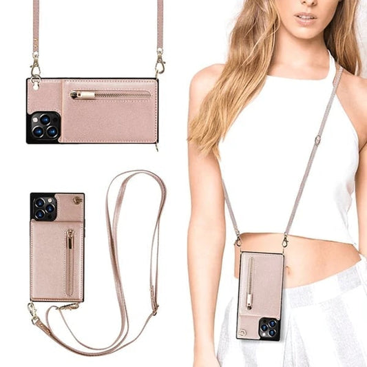 Crossbody lommeboketui til iPhone med kortholder